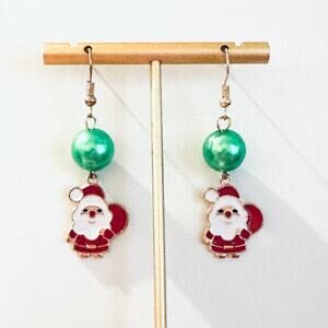 Santa Christmas Drop Earrings